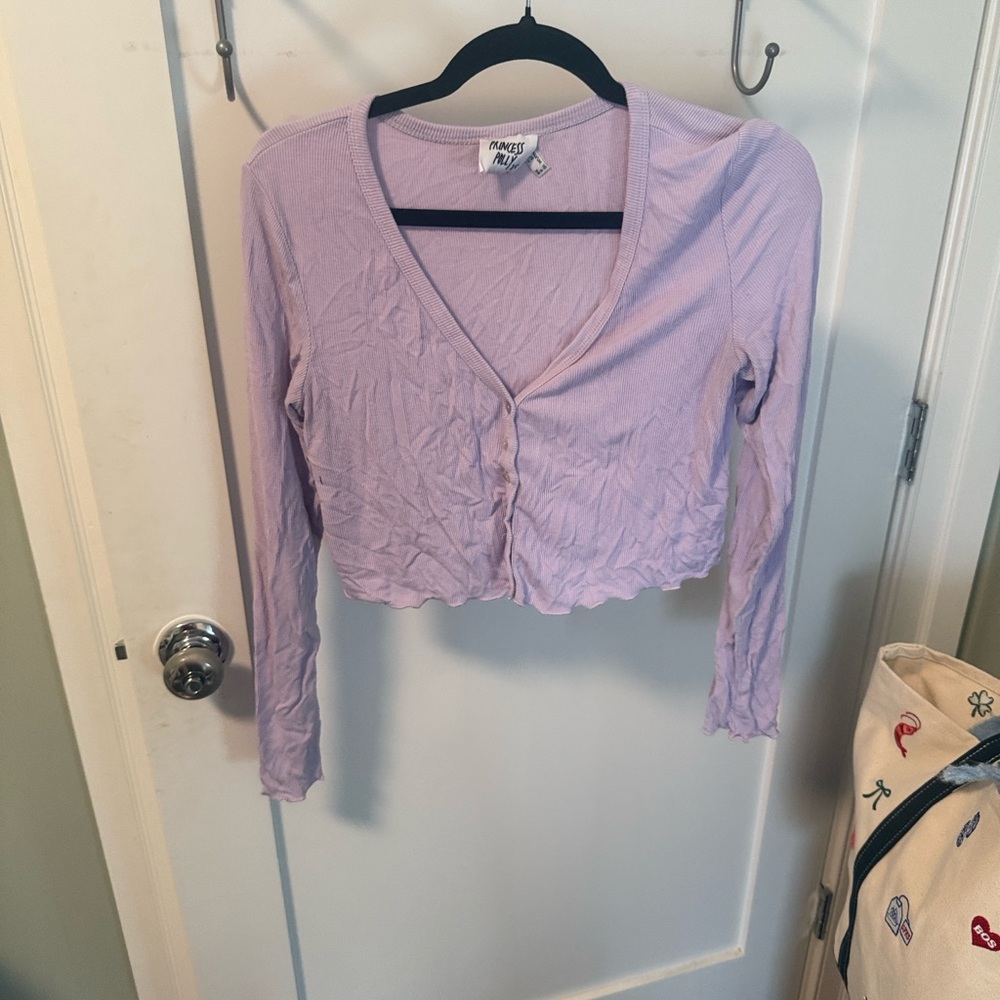 Princess Polly Purple Button-Up Top - Picture 4 of 4